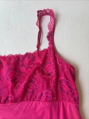 Vintage Tops Vintage Y2k Pink Camisole Panty Set Lace Modal